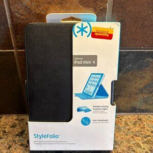 New Speck StyleFolio for iPad Mini 4 Black Magnetic Cover Multiple Viewing Angle